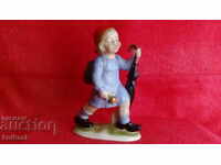 Old porcelain figure Germany marked Umbrella Boy