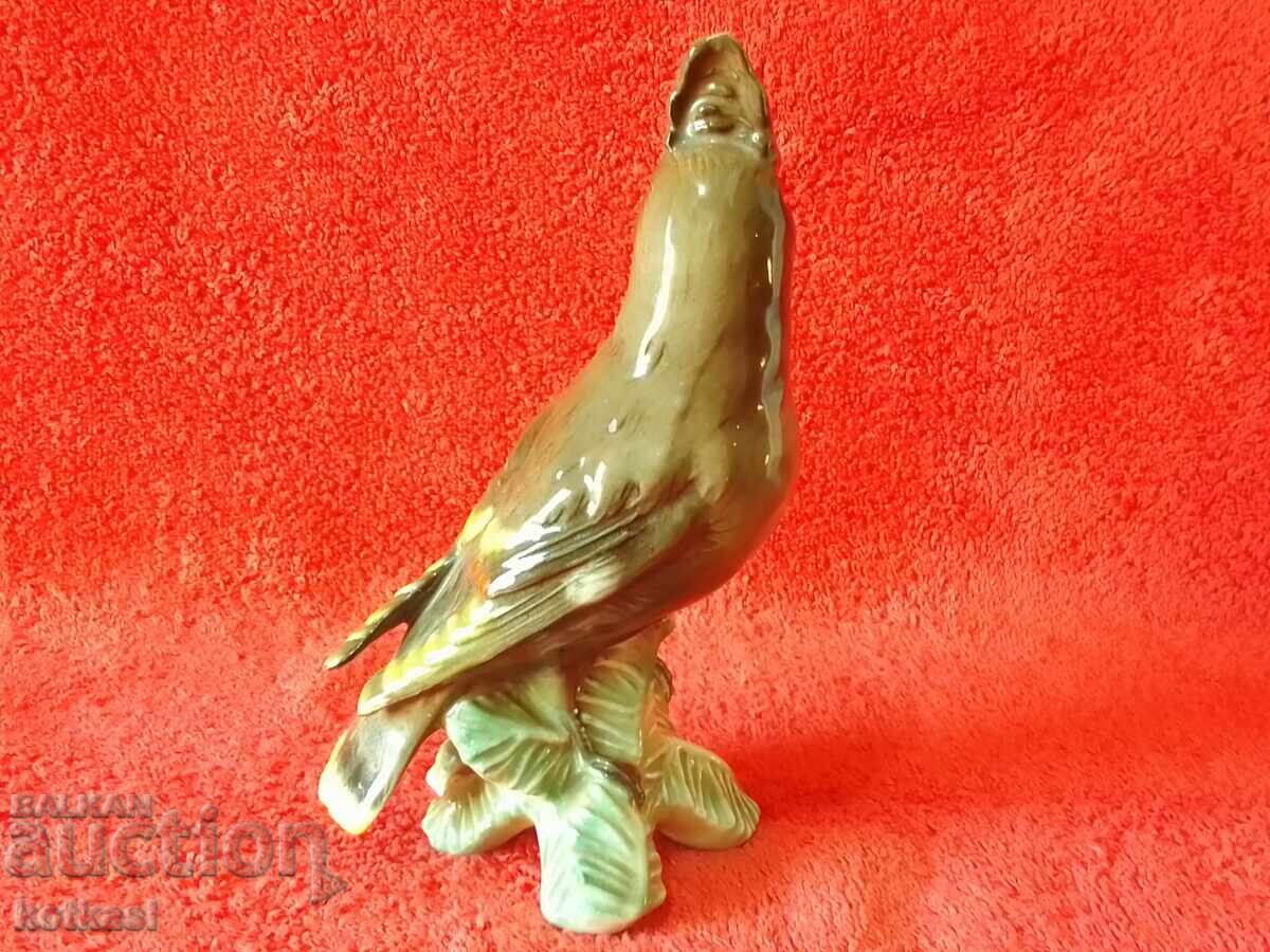 Old colored porcelain figure Bird Goebel markings - 5