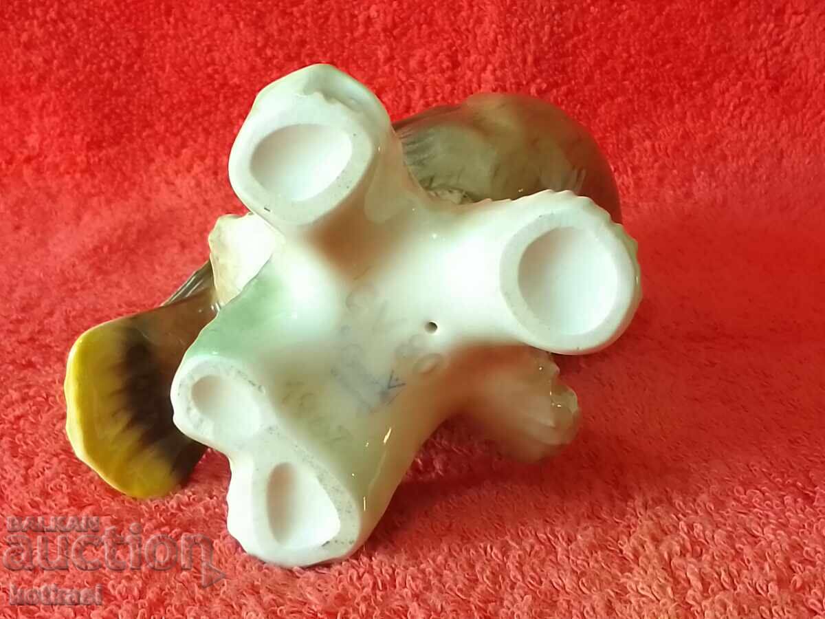 Old colored porcelain figure Bird Goebel markings - 6