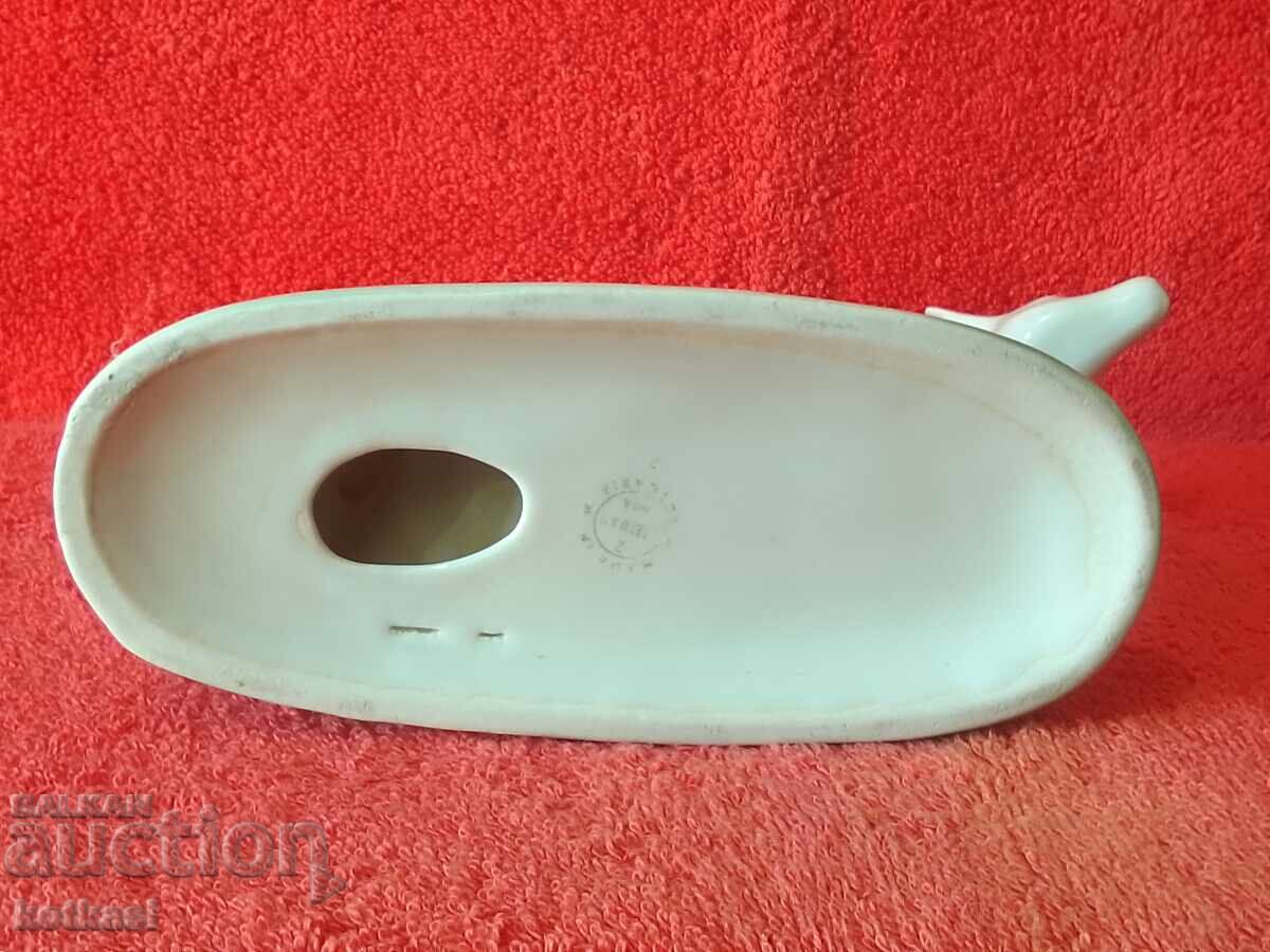 Old Bulgarian porcelain figure Roe Deer Doe - 7