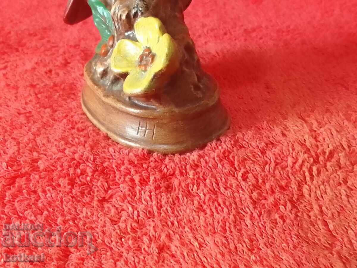 Auction Old porcelain figure Bird Flower marked Auction Old porcelain figure Bird Flower marked