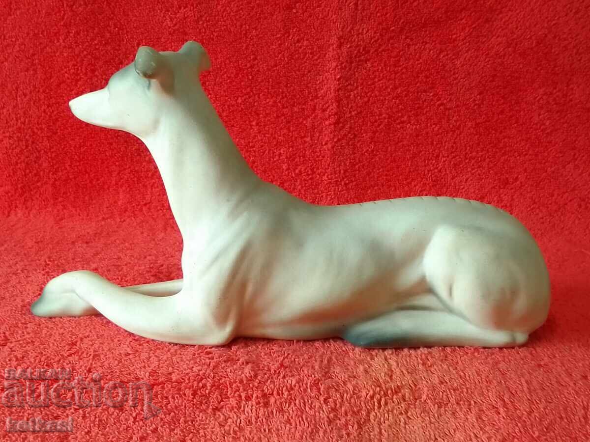 Delivery of Old porcelain figure Dog marked