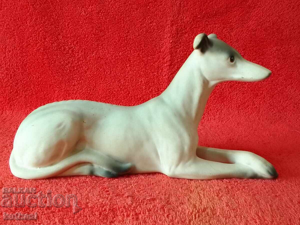 Old porcelain figure Dog marked