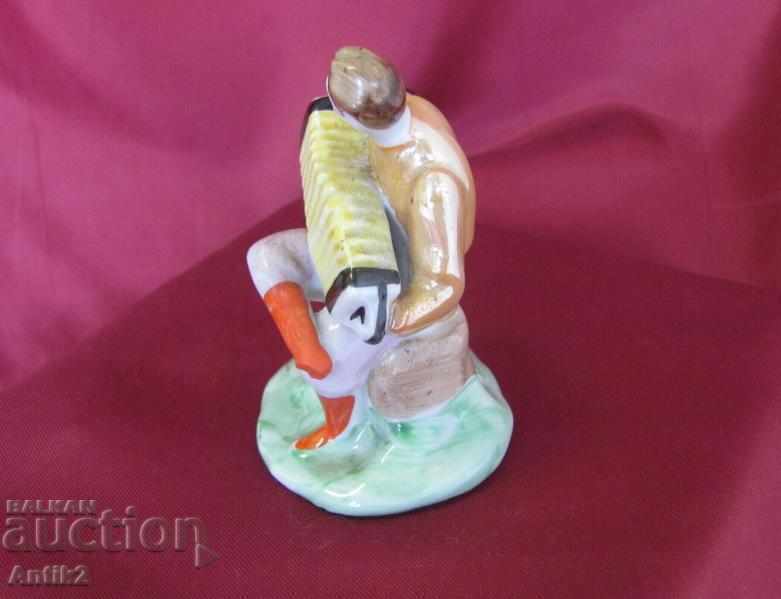 Old Porcelain Figure Musician Russia - 5