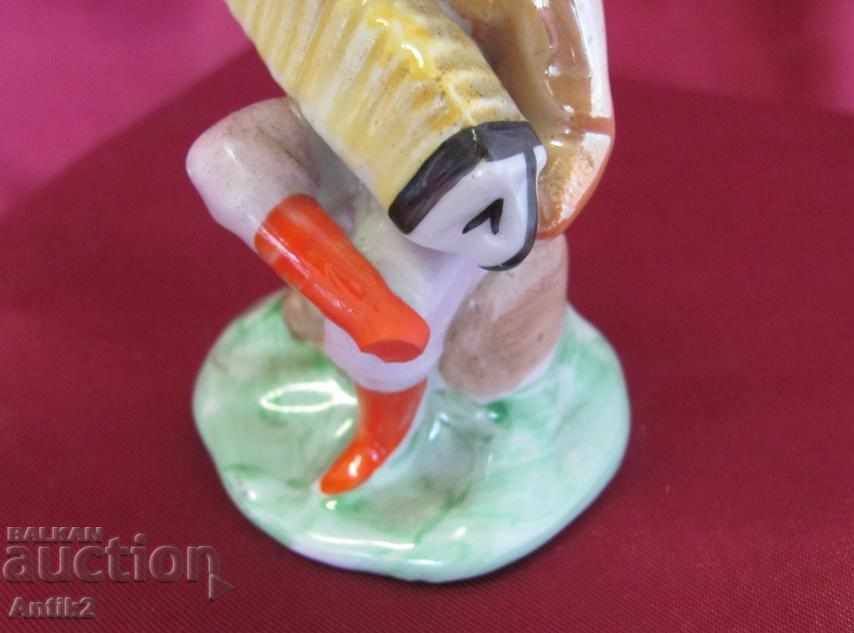 Old Porcelain Figure Musician Russia - 6