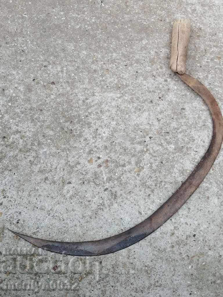 Old sickle, blade, wrought iron - 5