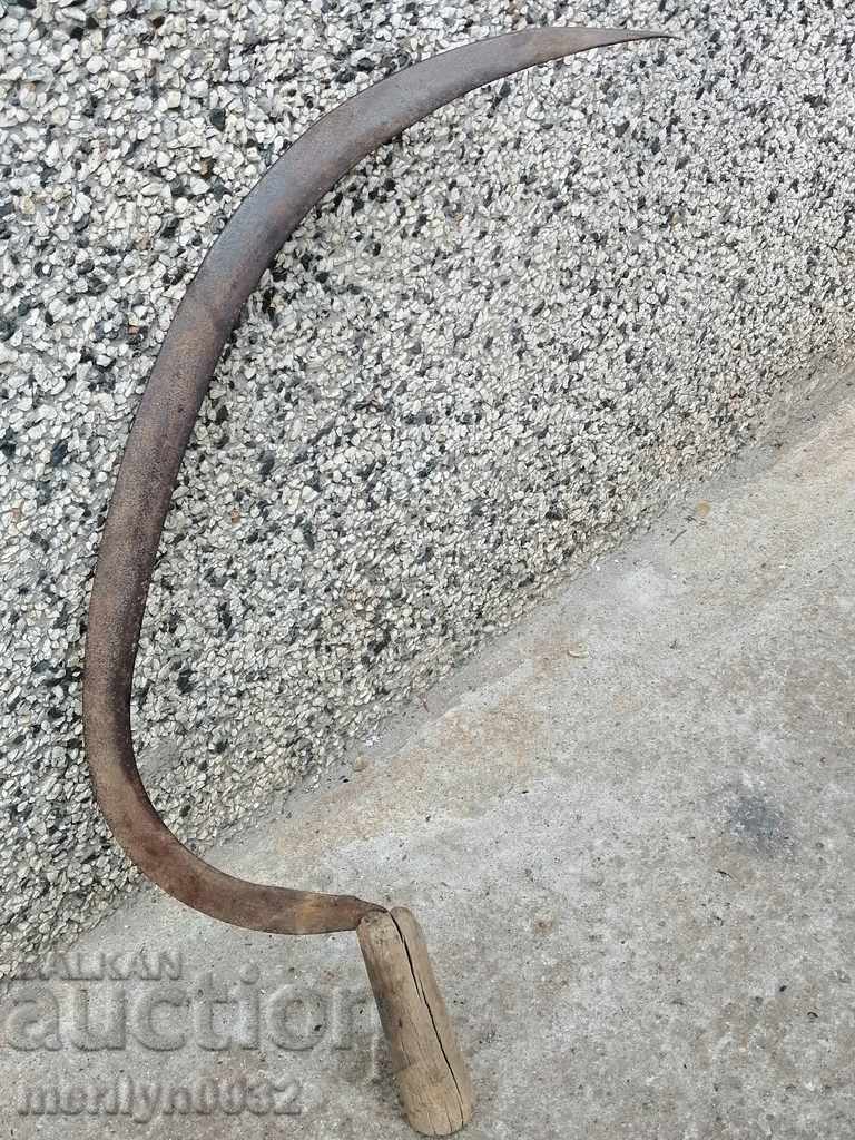 Old sickle, blade, wrought iron