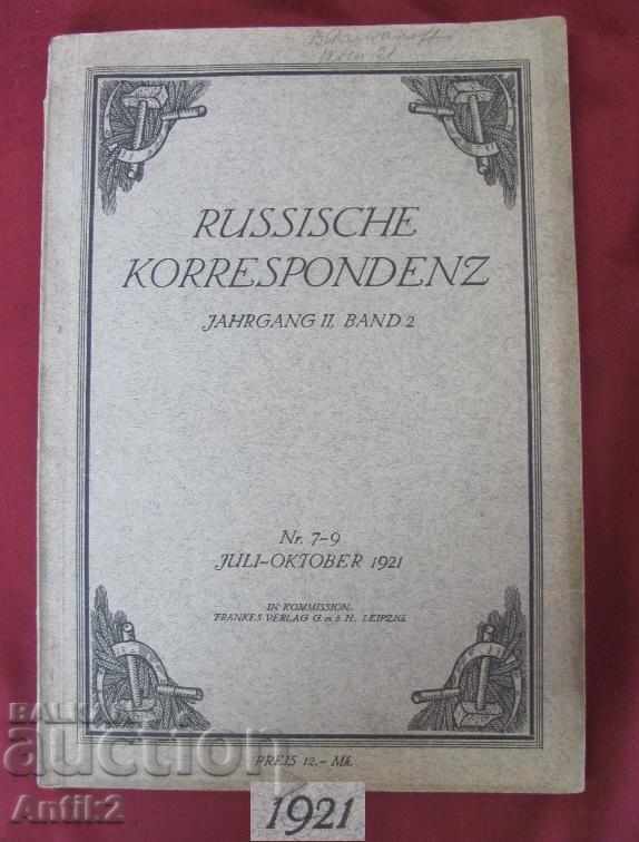 1921. Revista RUSSISCHE KORRESPONDENZ