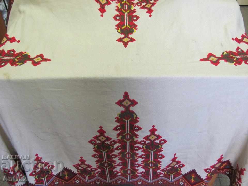 Auction 30s Big Linen and Cotton Tablecloth Auction 30s Big Linen and Cotton Tablecloth