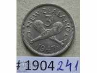 3 πένες 1947 Νέα Ζηλανδία