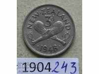 3 pence 1948 New Zealand