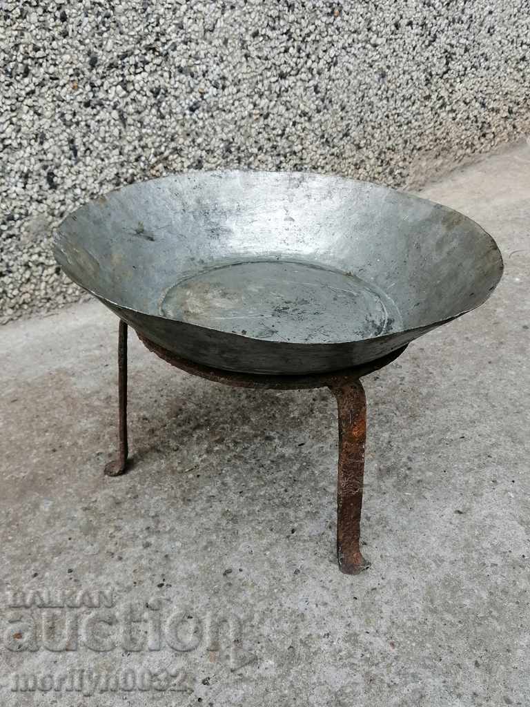 Ancient tin tin, saucer, bowl, tass, copper pot, baker - 5