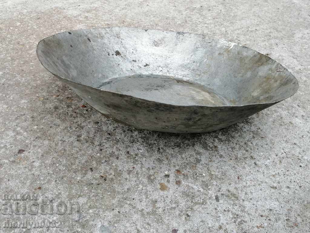 Ancient tin tin, saucer, bowl, tass, copper pot, baker - 7