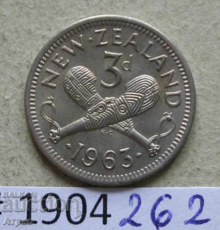 3 pence 1963 New Zealand stamp