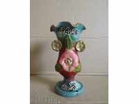 . 1940s MANUALLY Painted Ceramic Vase