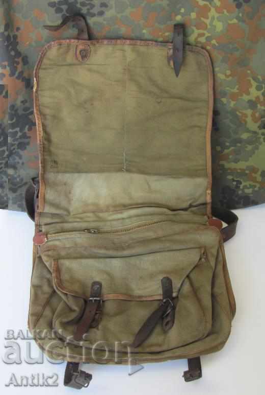 Delivery of World War II, 1941 Canvas Backpack marked