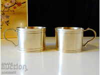 Μασίφ γερμανικά μπρούτζινα φλιτζάνια 2 τεμάχια