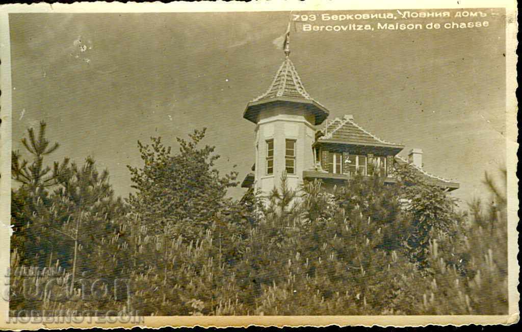 TRAVELED CARD BERKOVICTA HUNTING HOUSE before 1934