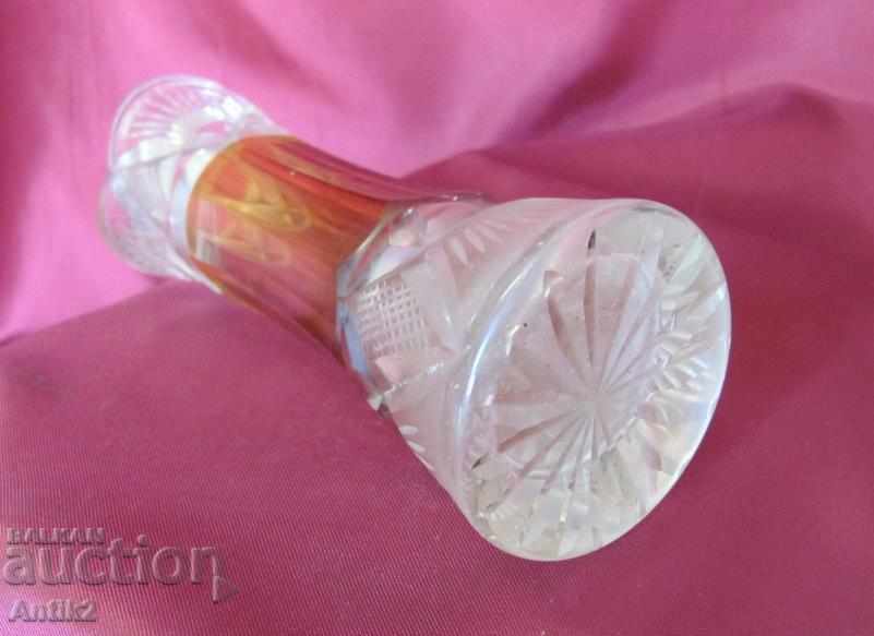 30s Art Deco Crystal Vase - 6 30s Art Deco Crystal Vase - 6