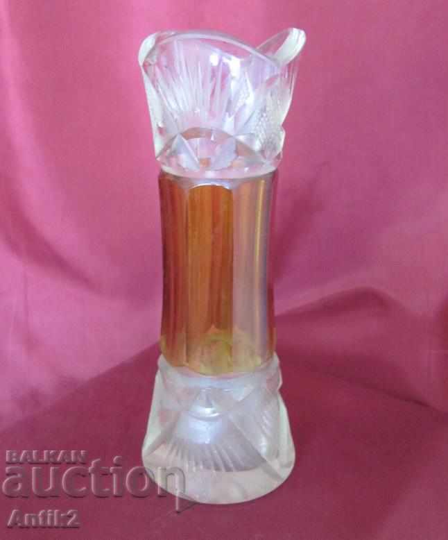 30s Art Deco Crystal Vase