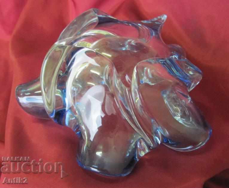 Old Crystal Glass Massive Cup - 5