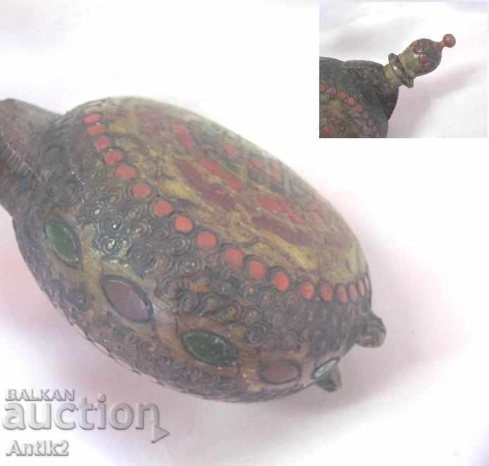 Old Folk Art Wooden Bottles Mini Booklets - 5 Old Folk Art Wooden Bottles Mini Booklets - 5