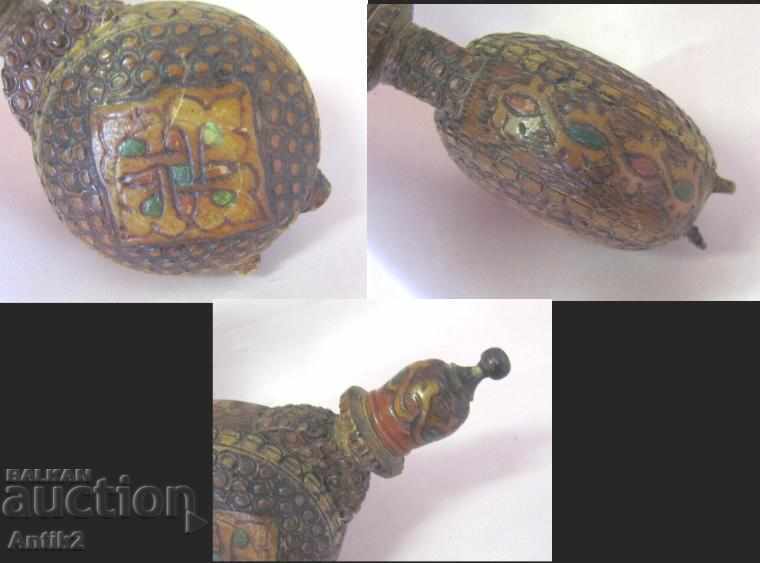 Old Folk Art Wooden Bottles Mini Booklets - 7 Old Folk Art Wooden Bottles Mini Booklets - 7