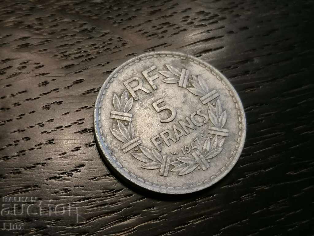 Coin - Γαλλία - 5 φράγκα | 1947