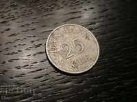 Монета - Дания - 25 йоре | 1960г.
