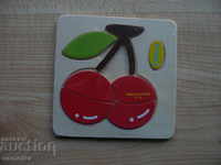 Cherry wooden puzzle for the smallest toy wooden cherry tree