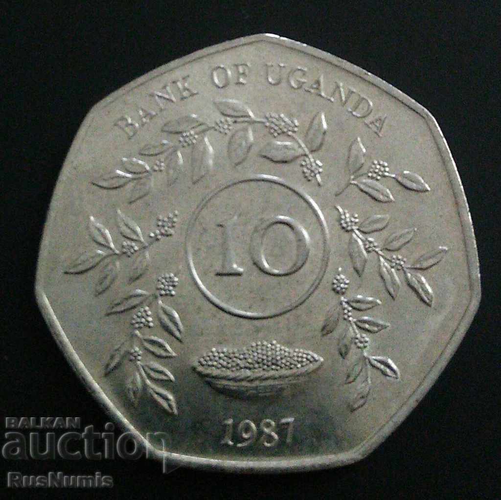 Uganda. 10 shillings 1987 UNC.