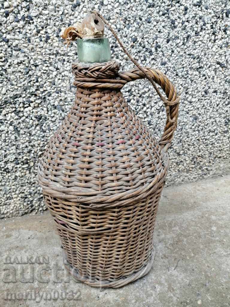 Доставка на Стара плетена дамаджана, бутилка, шише Доставка на Стара плетена дамаджана, бутилка, шише