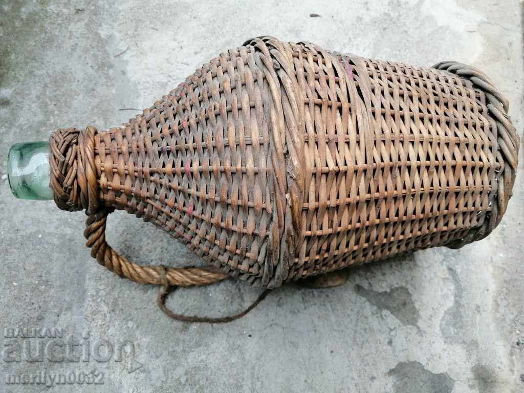 Стара плетена дамаджана, бутилка, шише - 5 Стара плетена дамаджана, бутилка, шише - 5