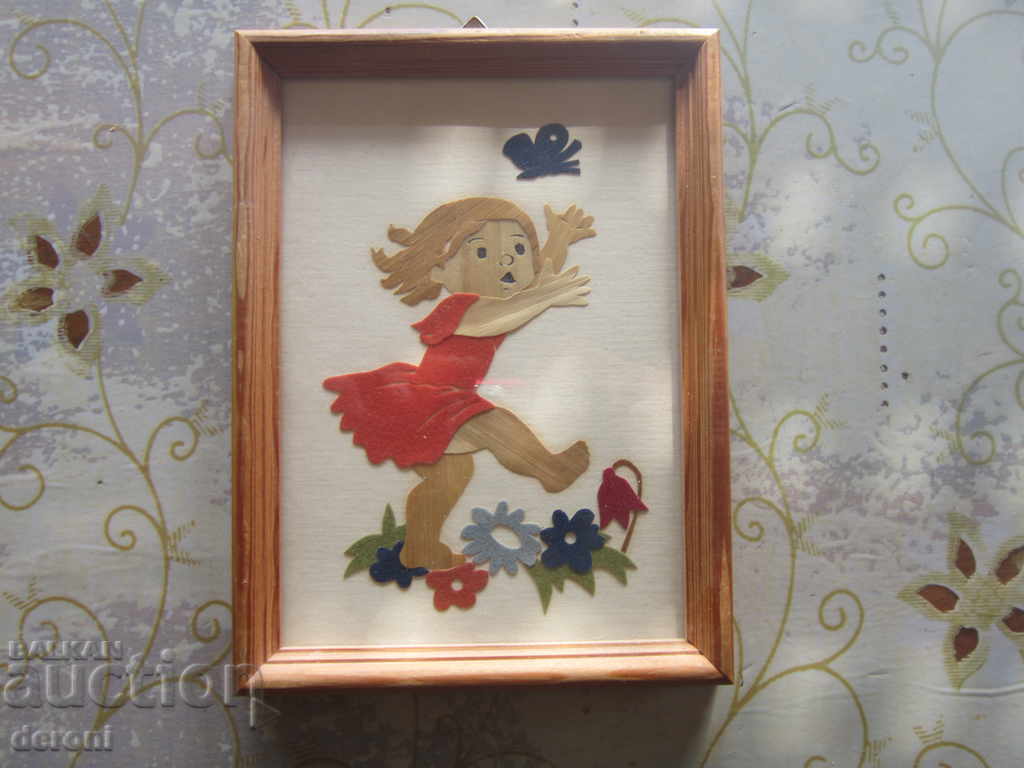 Δημοπρασία Παλιά γερμανική ζωγραφική κορίτσι και πεταλούδα