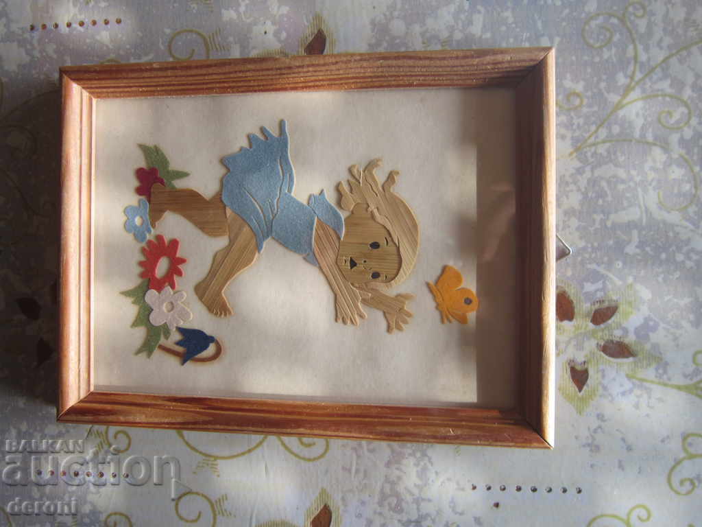 Παλιά γερμανική ζωγραφική κορίτσι και πεταλούδα 2 - 6 Παλιά γερμανική ζωγραφική κορίτσι και πεταλούδα 2 - 6