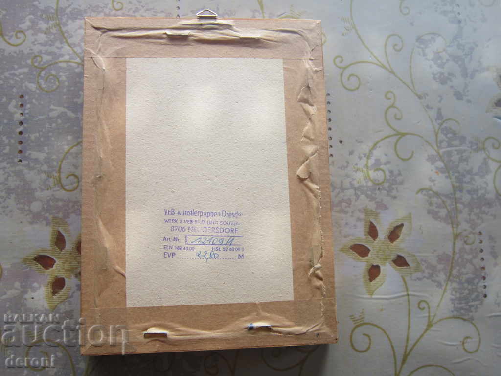 Delivery of Old German painting of Flowers and Butterfly