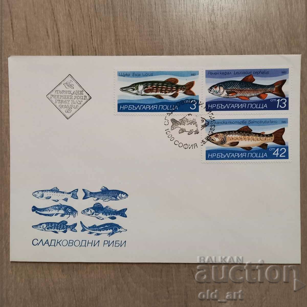 Auction  Mailing envelopes - 2 pieces, Freshwater fish