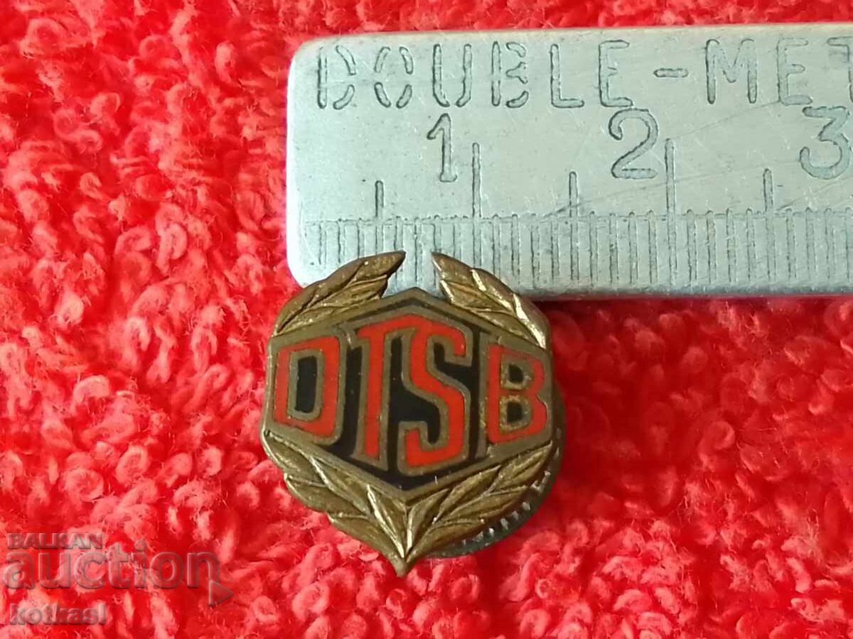 Old badge on a screw sports federation of the GDR Germany