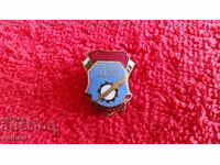 Old social badge Badge screw enamel Excellent DZI excellent