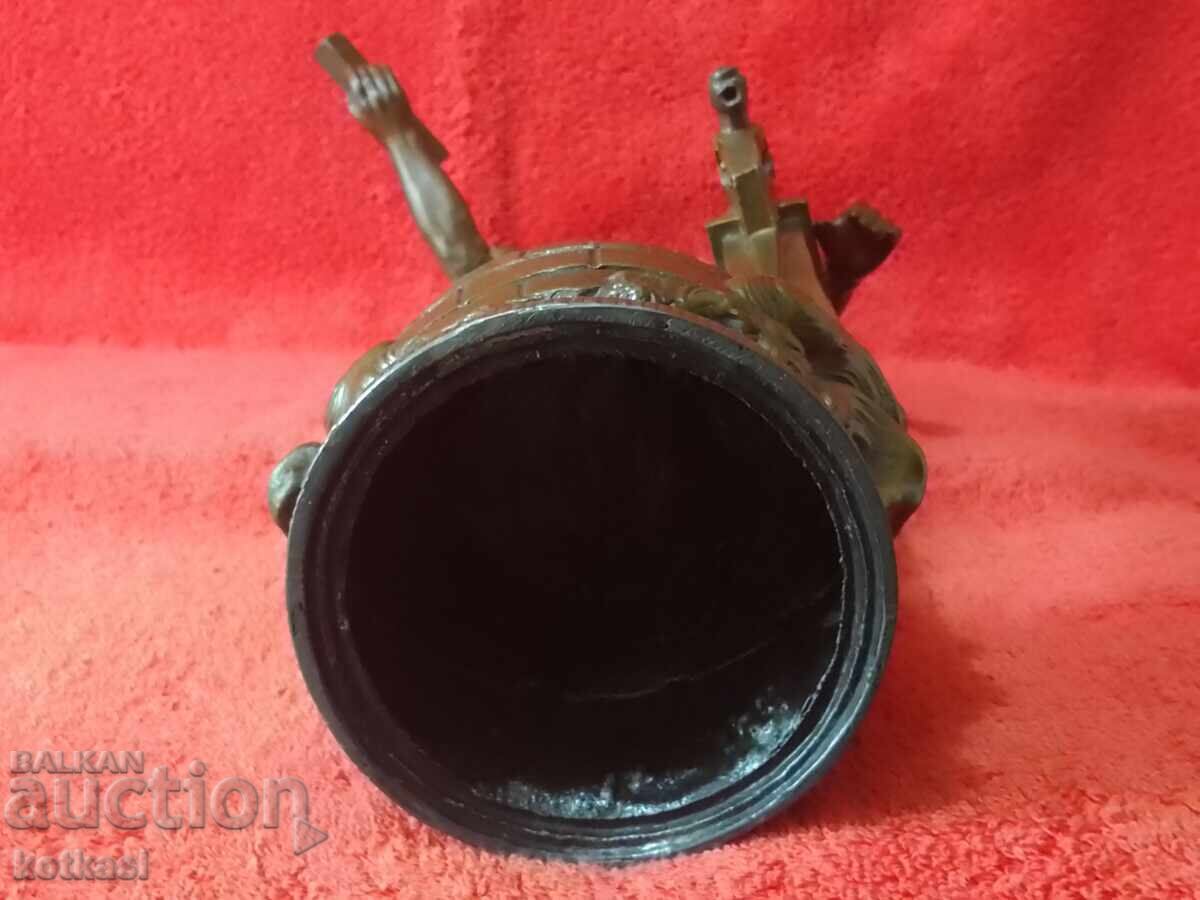 Old metal figure of a Male Master 36 cm aluminum alloy tsam - 7 Old metal figure of a Male Master 36 cm aluminum alloy tsam - 7