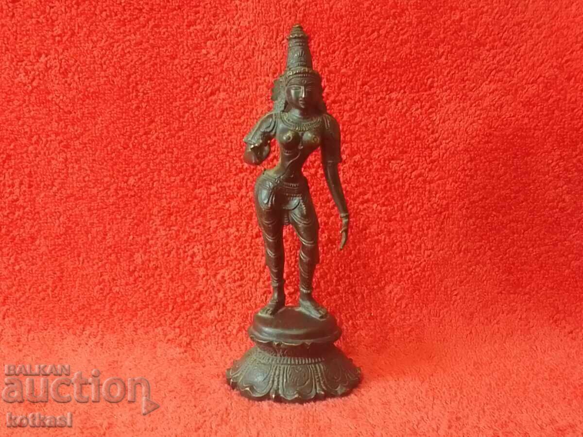 Old Bronze Figure Goddess Parvati Woman Dance Old Bronze Figure Goddess Parvati Woman Dance