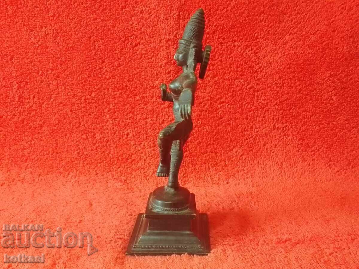 Old Bronze Figure of the Goddess Parvati Dancing Woman - 5 Old Bronze Figure of the Goddess Parvati Dancing Woman - 5