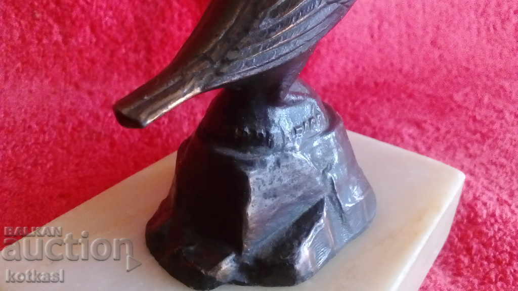 Auction Old metal Bird pedestal bronze brass alloy tsam Auction Old metal Bird pedestal bronze brass alloy tsam