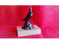 Old metal Bird pedestal bronze brass alloy tsam