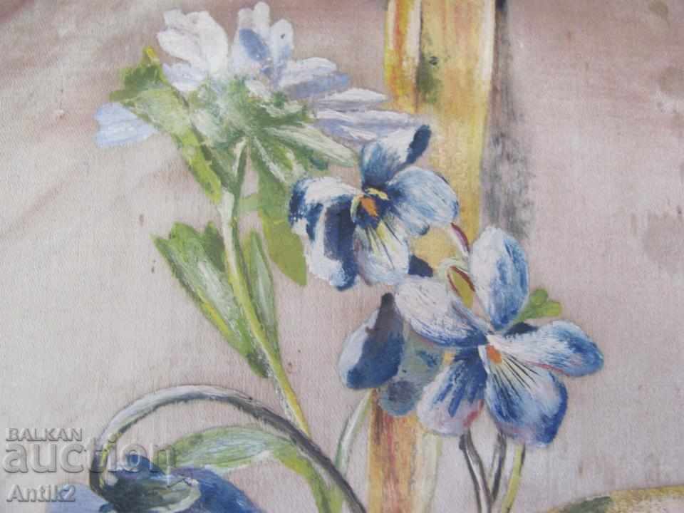 19th Century Hand-Painted Silk Painting - 7 19th Century Hand-Painted Silk Painting - 7