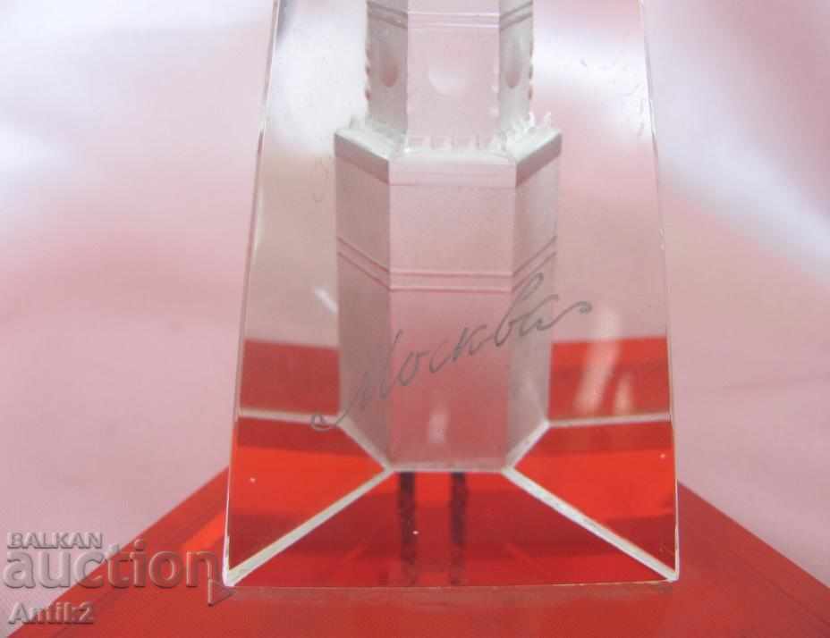 Auction Old Crystal Glass Souvenir Kremlin Moscow Auction Old Crystal Glass Souvenir Kremlin Moscow