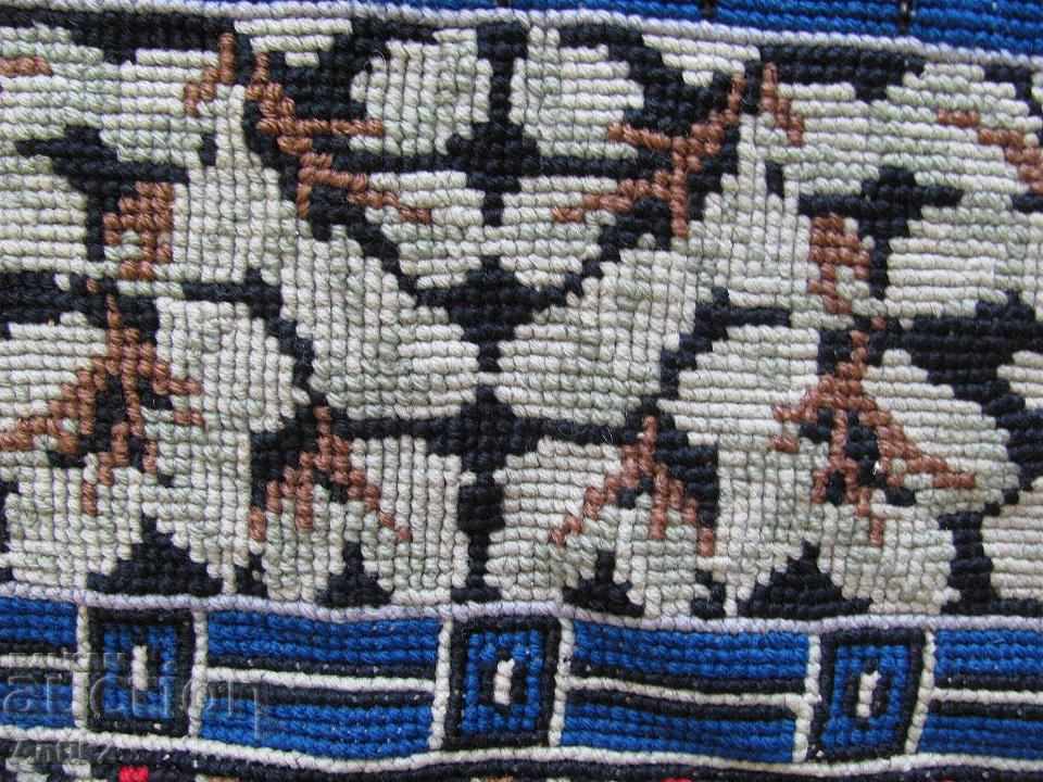 19th Century Hand Embroidered Carpet, Covior - 5 19th Century Hand Embroidered Carpet, Covior - 5