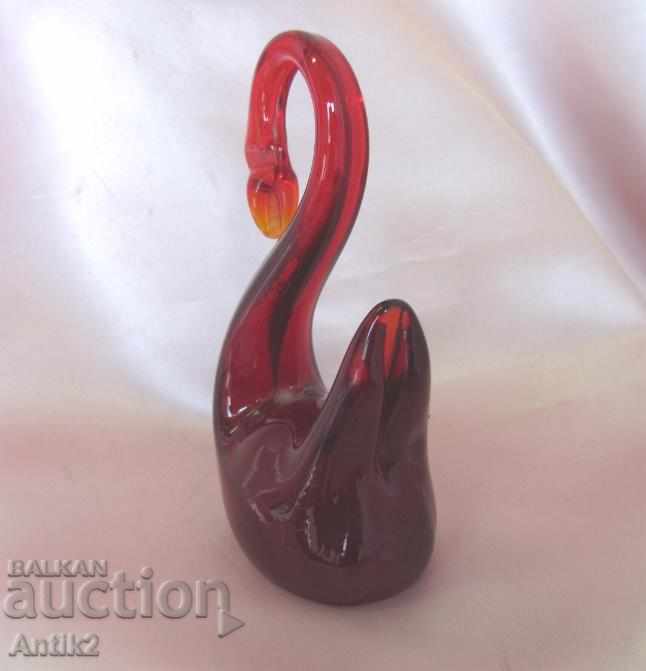 Delivery of Old Morano Crystal Glass Figure-Swan Delivery of Old Morano Crystal Glass Figure-Swan
