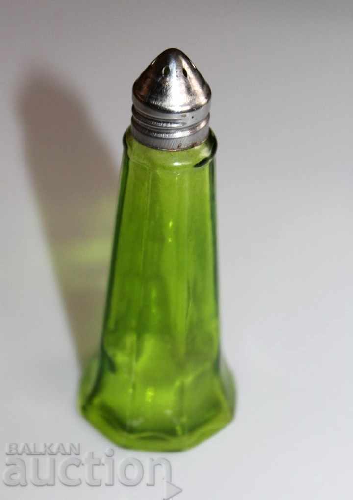 120-YEAR-OLD GLASS SALT SPRAY TRAY SALT PEPPER