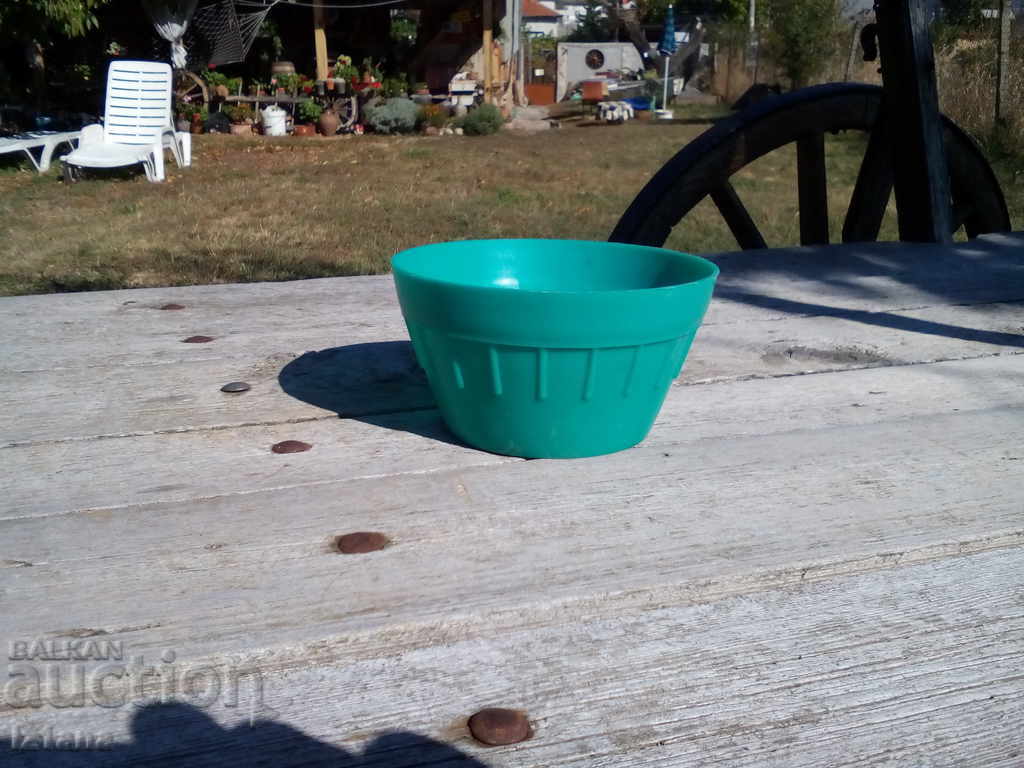 Old plastic pot